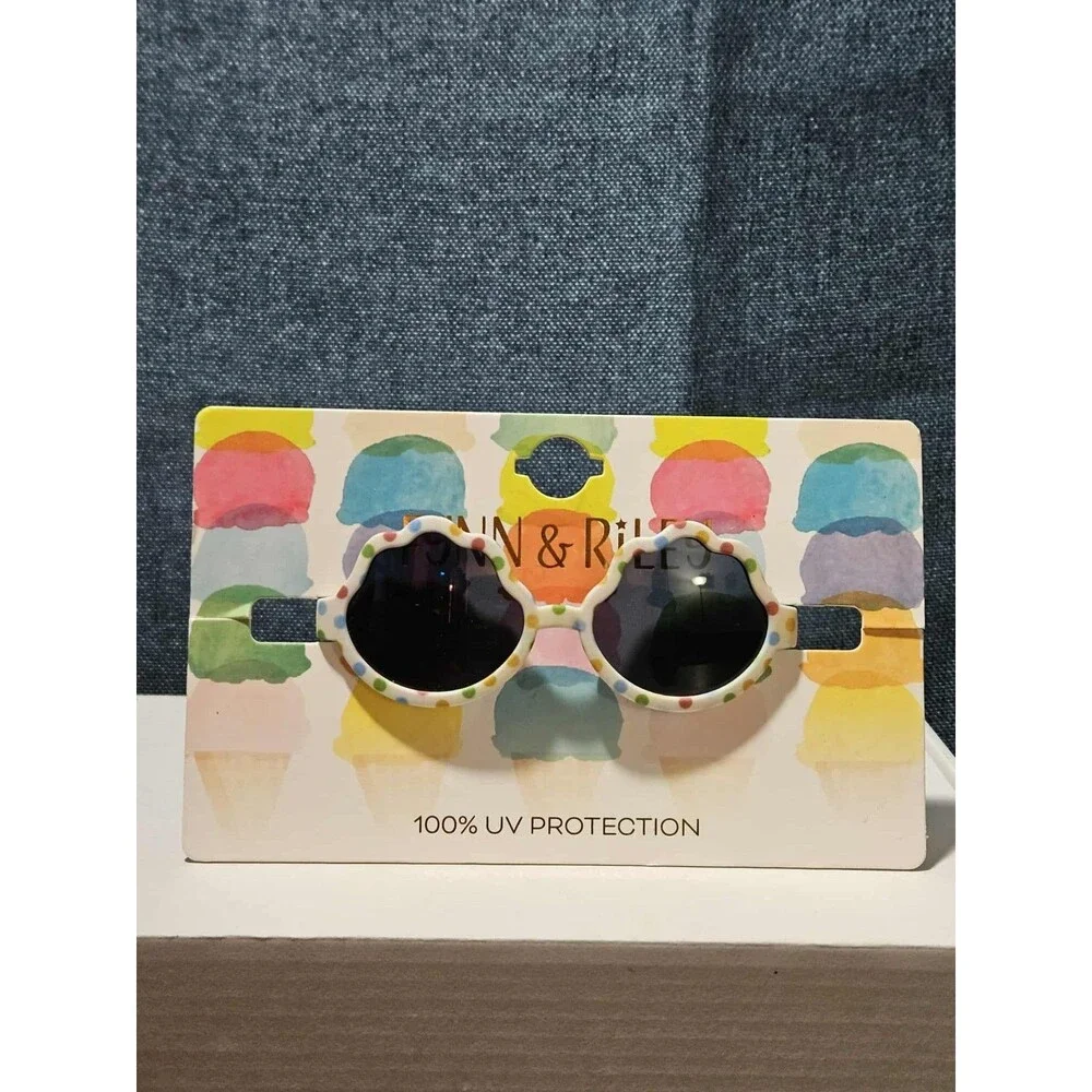 Fynn & Riley Toddler Girls Sunglasses Flower Polka Dot 100% UV Protection NEW